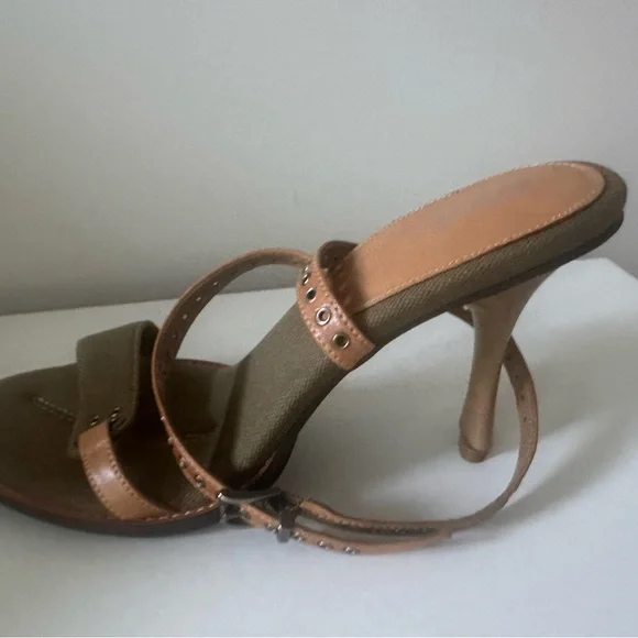 Wild Pair Brown and Tan Strappy high heel Sandals - Picture 9 of 15